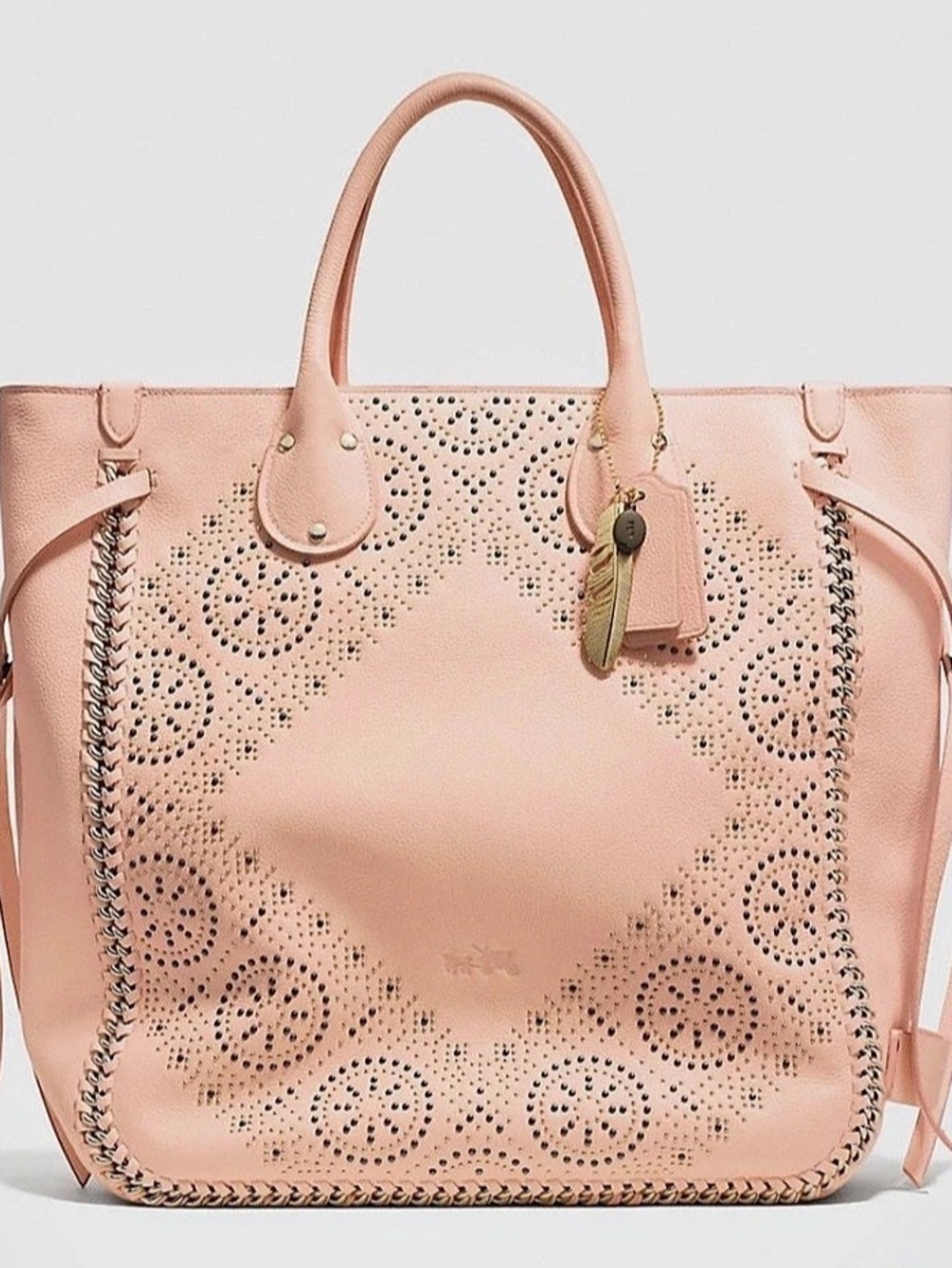 COACH Whiplash Studded Tatum Tall Tote